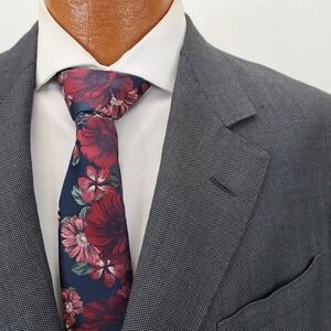 Oxxford Clothes Mens 48R Gray Blazer Suit Jacket Sport Coat Micro Dot Pattern